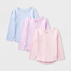 Toddler Girls' 3pk Solid Shirt Set - Cat & Jack™ Purple/Pink/Blue 7 Toddler Girls' 3pk Solid Shirt Set - Cat & Jack™ Purple/Pink/Blue -Kid Clothing GUEST f9742d64 7361 4b6c 9ea2 03f631f45638