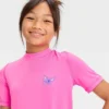 Girls' Butterfly Printed Rash Guard Swim Top - Cat & Jack™ Pink -Kid Clothing GUEST fa3abd0e ba62 4099 8c5c ac796ad3c673