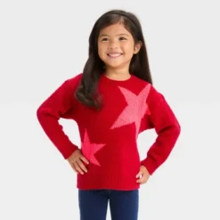 Toddler Girls' Stars Pullover Sweater - Cat & Jack™ Red 7 Toddler Girls' Stars Pullover Sweater - Cat & Jack™ Red -Kid Clothing GUEST fac73e89 2a51 4b6f 8cf5 48ffbf65c2b6