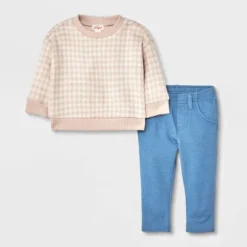 Baby Faux Gingham Sweater & Bottom Set - Cat & Jack™ Light Brown -Kid Clothing GUEST fb18db9d 8306 426b a4e0 24bb3523d0a0