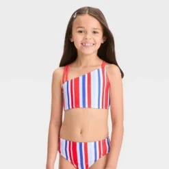 Girls' 2Pc Multi Striped Bikini Set - Cat & Jack™ -Kid Clothing GUEST fb808b1a 8a82 49ae 911a 66a68a168c94