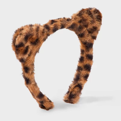 Girls' Leopard Printed Faux Fur Headband - Cat & Jack™ 5 Girls' Leopard Printed Faux Fur Headband - Cat & Jack™ - Image 3