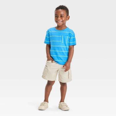 Toddler Boys' Short Sleeve Striped Jacquard Oversized T-Shirt - Cat & Jack™ 4 Toddler Boys' Short Sleeve Striped Jacquard Oversized T-Shirt - Cat & Jack™ - Image 2