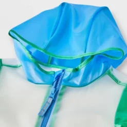 Toddler Boys' Colorblock Clear Rain Jacket - Cat & Jack™ Green/Blue/Orange -Kid Clothing GUEST fbd21315 c858 4f7b 8f79 7f52e51064ac