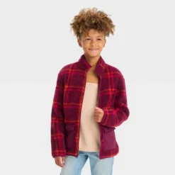 Boys' Plaid Pullover Sweatshirt - Cat & Jack™ Red -Kid Clothing GUEST fc47d7cc 4c78 4fdf 8c1d 183d7654b18c