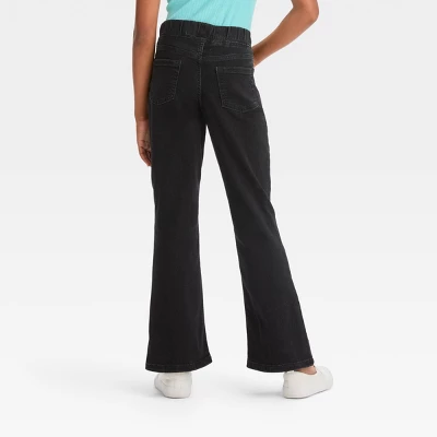 Girls' Mid-Rise Pull-On Flare Jeans - Cat & Jack™ 3 Girls' Mid-Rise Pull-On Flare Jeans - Cat & Jack™