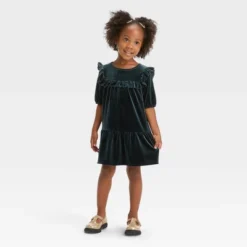 Toddler Girls' A-Line Short Sleeve Dress - Cat & Jack™ Black -Kid Clothing GUEST fd749cc1 1654 4cef b5f4 4e0c7a4a1889
