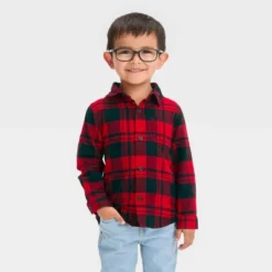 Toddler Boys' Long Sleeve Flannel Shirt - Cat & Jack™ -Kid Clothing GUEST fe509d23 b5c8 40bd a60e e820086ca614