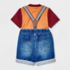 Baby Boys' Denim Shorts Henley Suspender Set - Cat & Jack™ Burgundy 1 Baby Boys' Denim Shorts Henley Suspender Set - Cat & Jack™ Burgundy -Kid Clothing GUEST fecfc77a 9022 4b94 9438 2efa35bef9d9