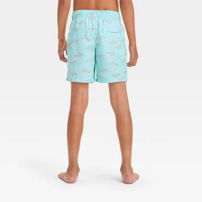 Boys' Sharks Printed Swim Shorts - Cat & Jack™ Blue 4 Boys' Sharks Printed Swim Shorts - Cat & Jack™ Blue - Image 2